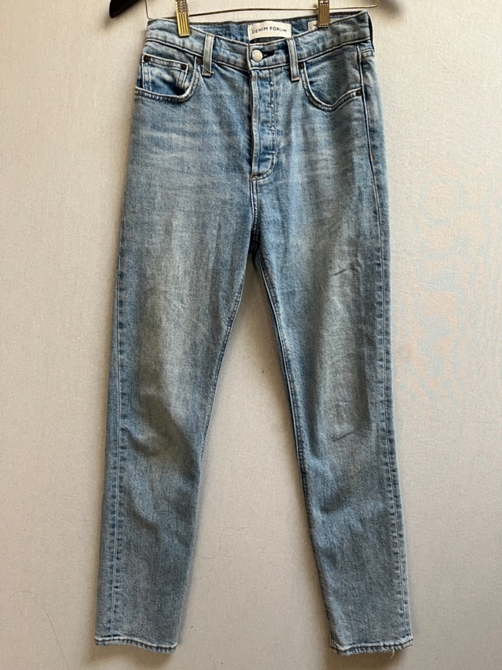 Denim Forum Yoko High-Rise Slim Light Wash Jeans 26